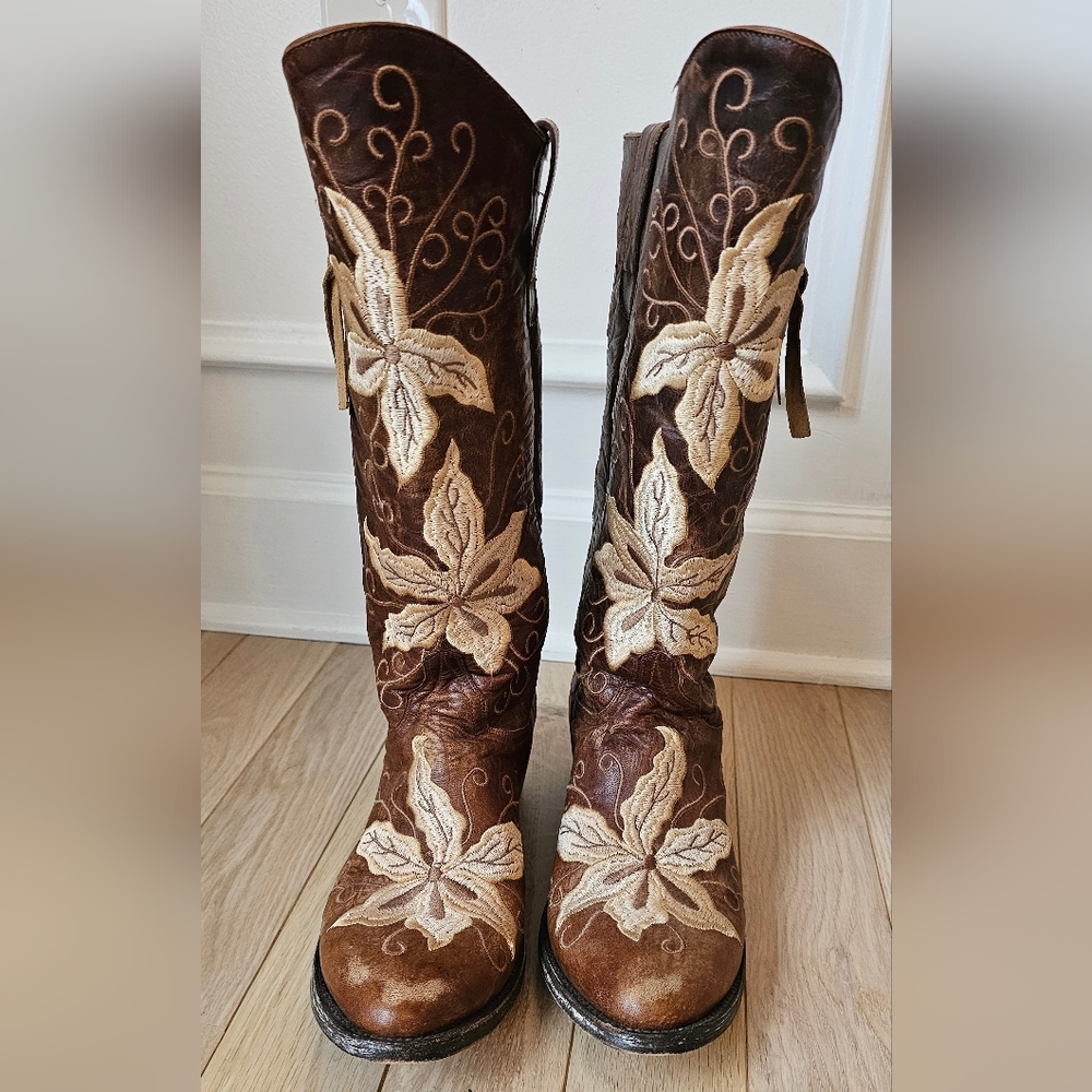 **Rare** Old Gringo Embroidered Brown Razz Boots Size 9m - Picture 10 of 16